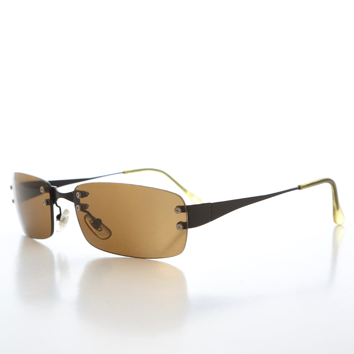 90s Rimless Rectangular Sunglasses