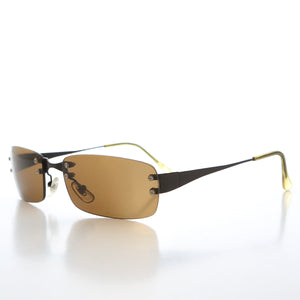 90s Rimless Rectangular Sunglasses