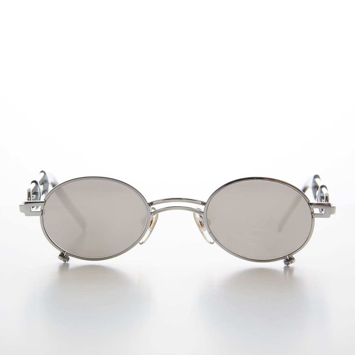 Small Oval Steampunk Vintage Sunglasses