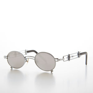 Small Oval Steampunk Vintage Sunglasses