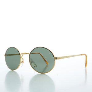 Gold Oval Vintage Sunglasses - Darlow