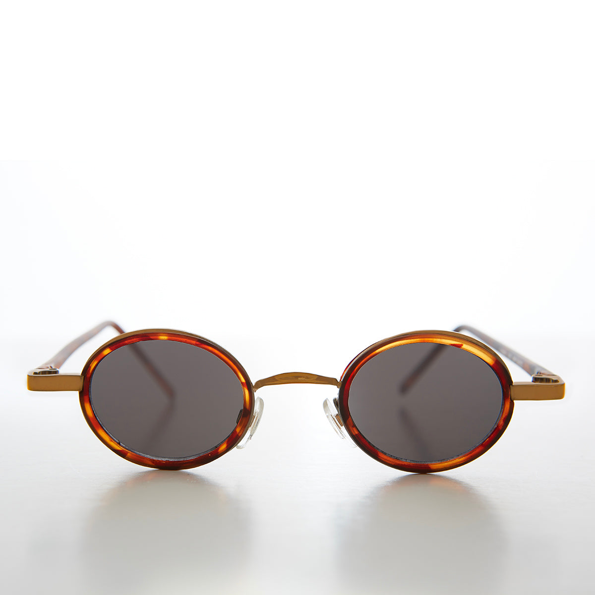 Sunglass Museum Tiny Oval Indie Futuristic Sunglasses Weldon Tortoise Gold