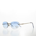 Load image into Gallery viewer, Heart Rhinestone Rimless Vintage Sunglasses
