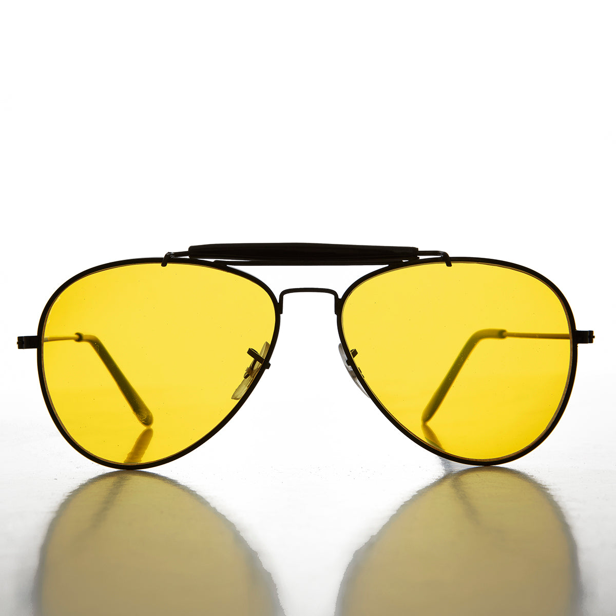 Yellow Lens Aviator with Classic Brow Bar
