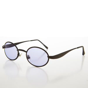 oval purple lens sunglasses