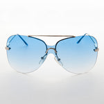 Load image into Gallery viewer, blue rimless sunglasses
