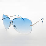 Load image into Gallery viewer, blue rimless sunglasses
