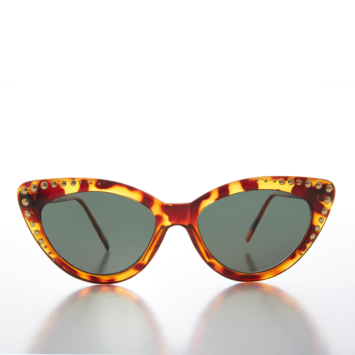 Gold Stud Cat Eye Sunglasses