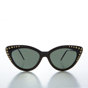 Gold Stud Cat Eye Sunglasses