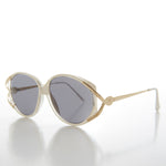 Load image into Gallery viewer, Large Women's Vintage Sunglass with Gold Accents 
