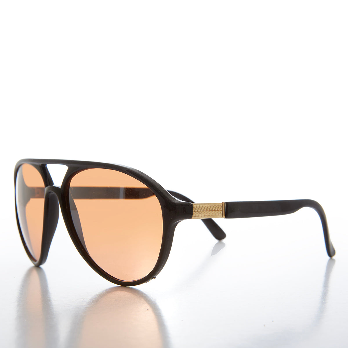 Classic Teardrop Pilot Sunglasses With Copper Lens