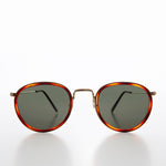 Load image into Gallery viewer, Round Gold Tortoise Rim Sunglass

