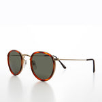 Load image into Gallery viewer, Round Gold Tortoise Rim Sunglass
