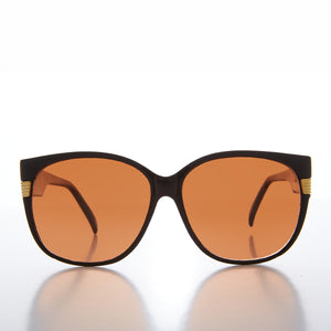 Women's Large Vintage Sunglass With Copper Lens - Frieda