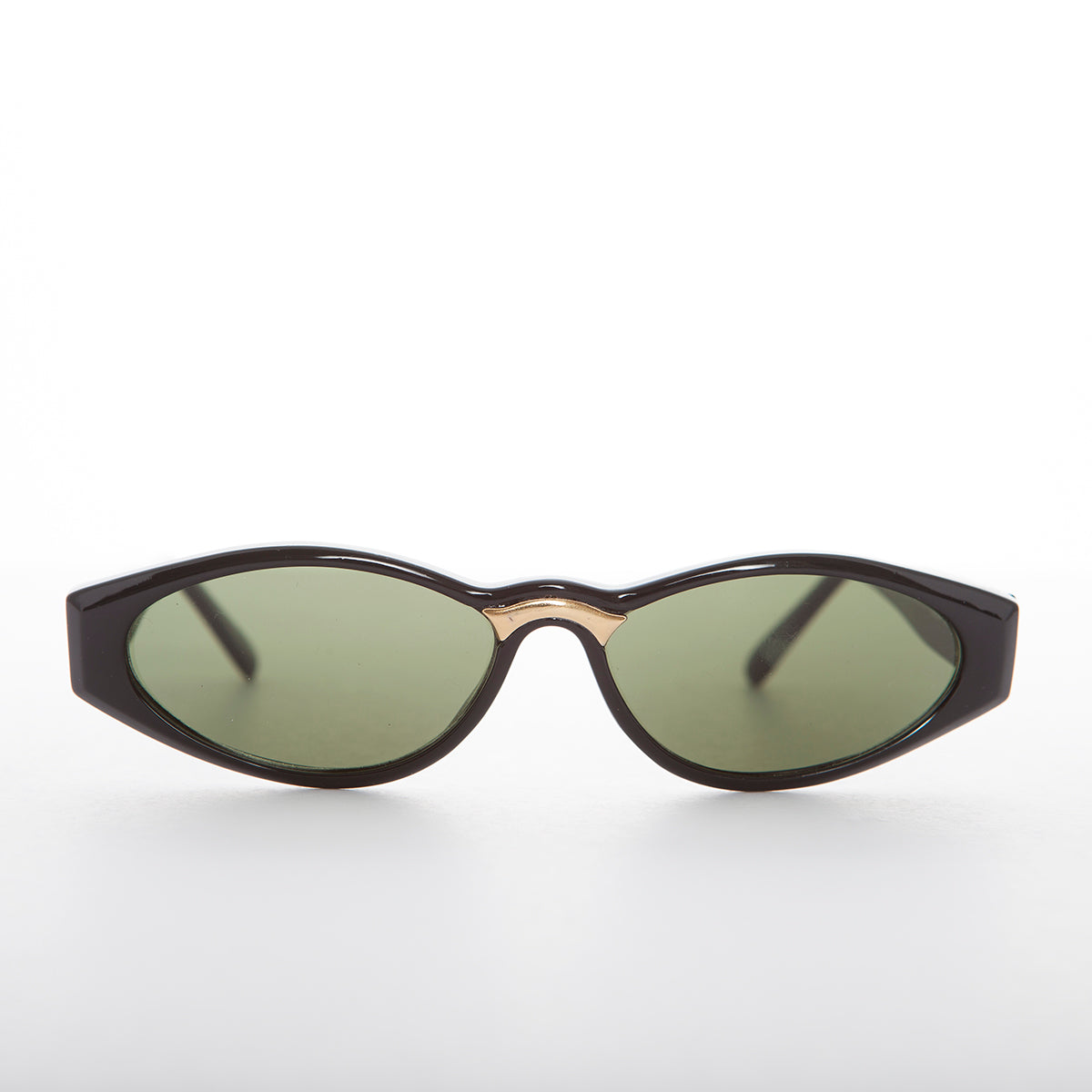 Sleek 90s Vintage Sunglass with Gold Detail