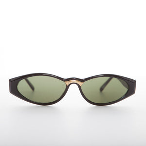 Sleek 90s Vintage Sunglass with Gold Detail