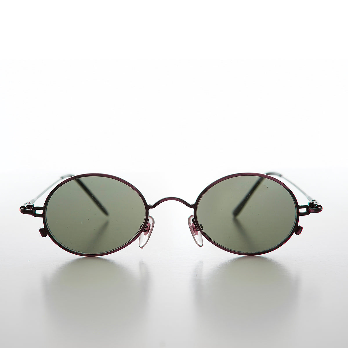 Oval Metal Spectacles 90s Vintage Sunglasses - Greco – Sunglass Museum