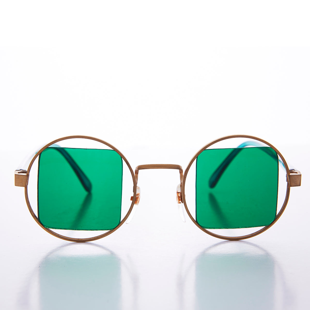 Hippy Colored Square Lens Vintage Sunglass