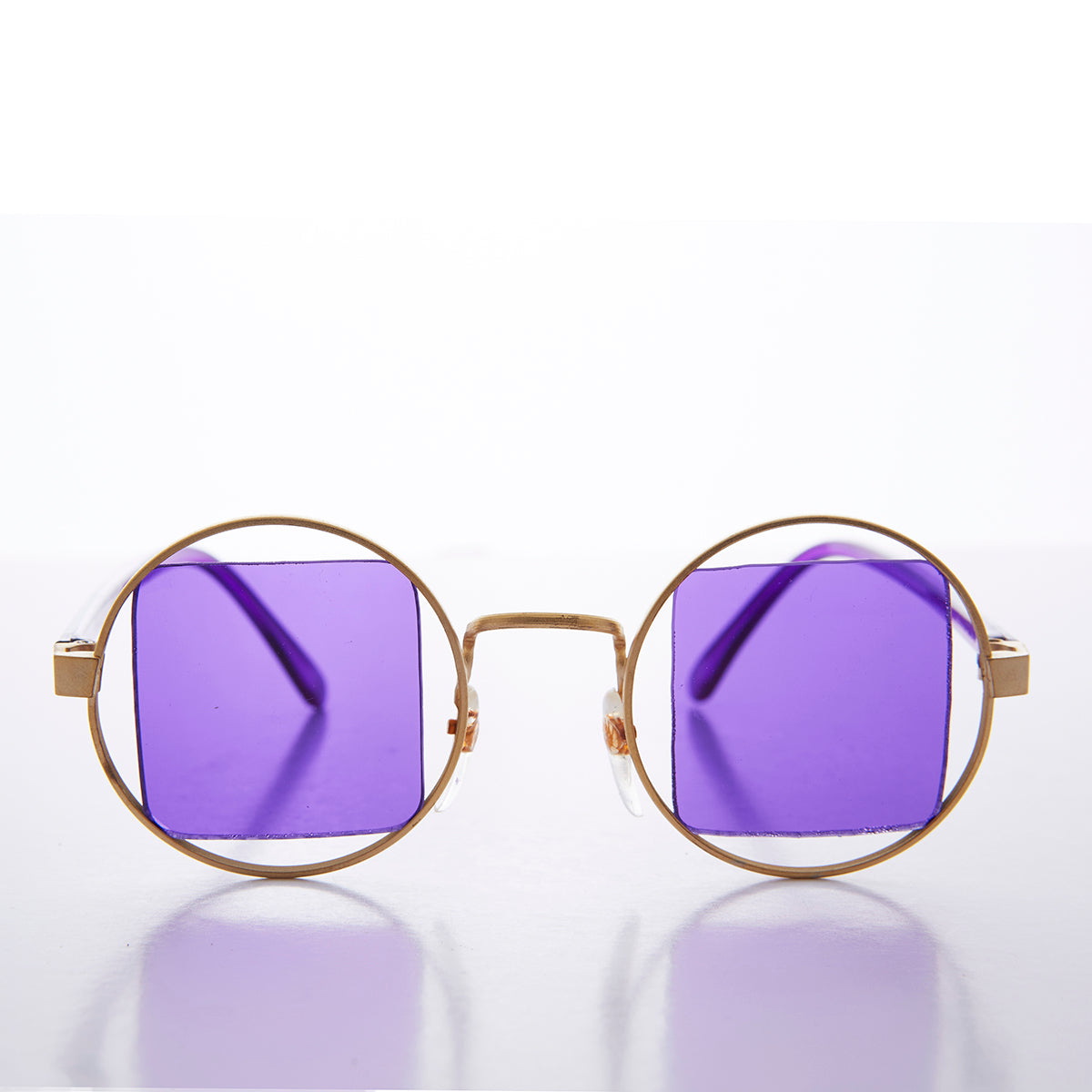 Hippy Colored Square Lens Vintage Sunglass