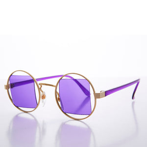 Hippy Colored Square Lens Vintage Sunglass