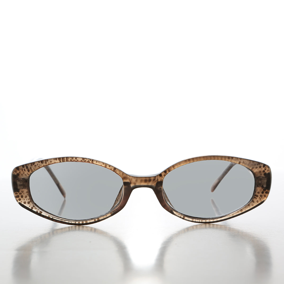 90s Oval Sunglasses with Light Tinted Lenses