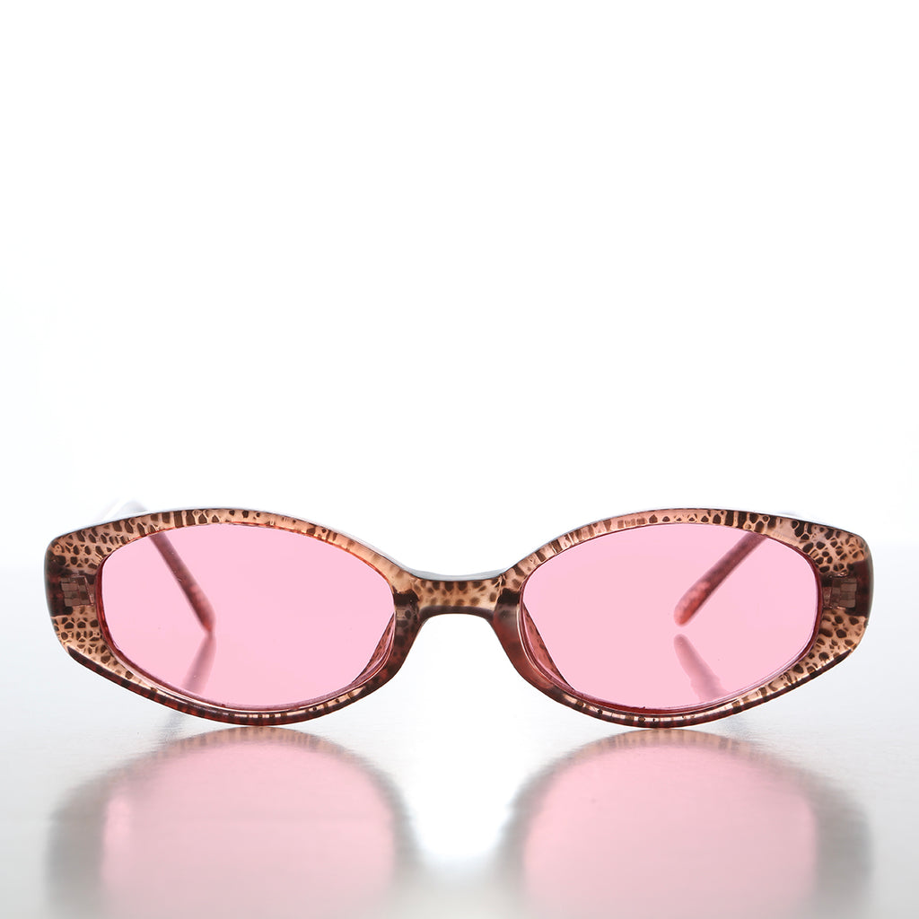 90s Oval Sunglasses with Light Tinted Lenses