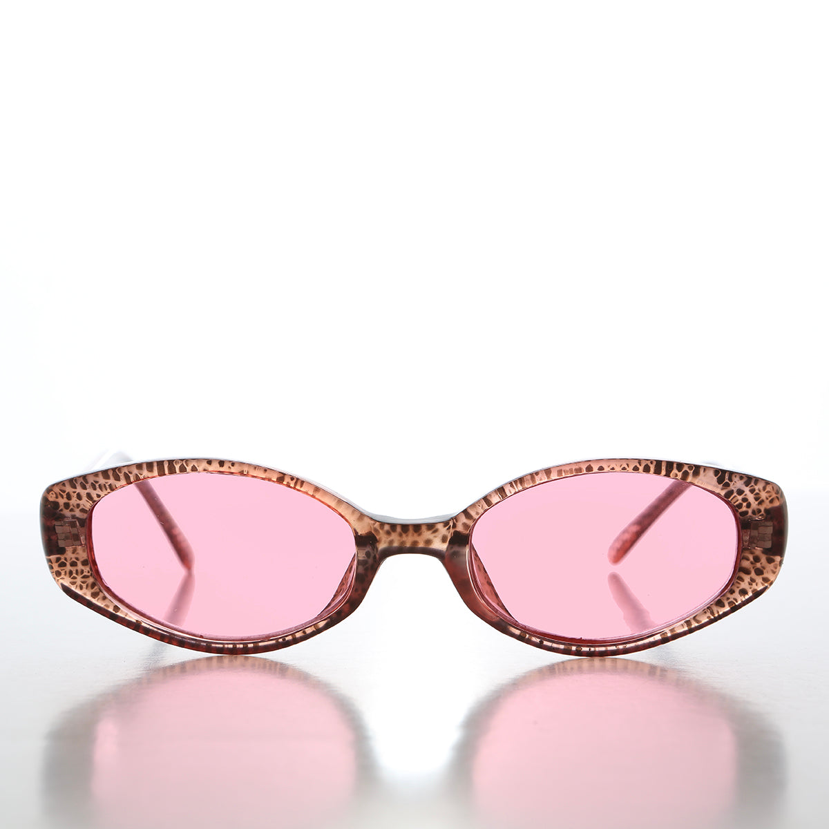 NOS Vintage 90s Streetwear Clear Pink Sunglasses Amazon.com: SDINM Pink Sunglasses for Women Men Rimless  main image 2