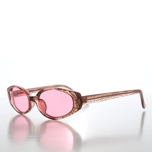 90s Oval Sunglasses with Light Tinted Lenses