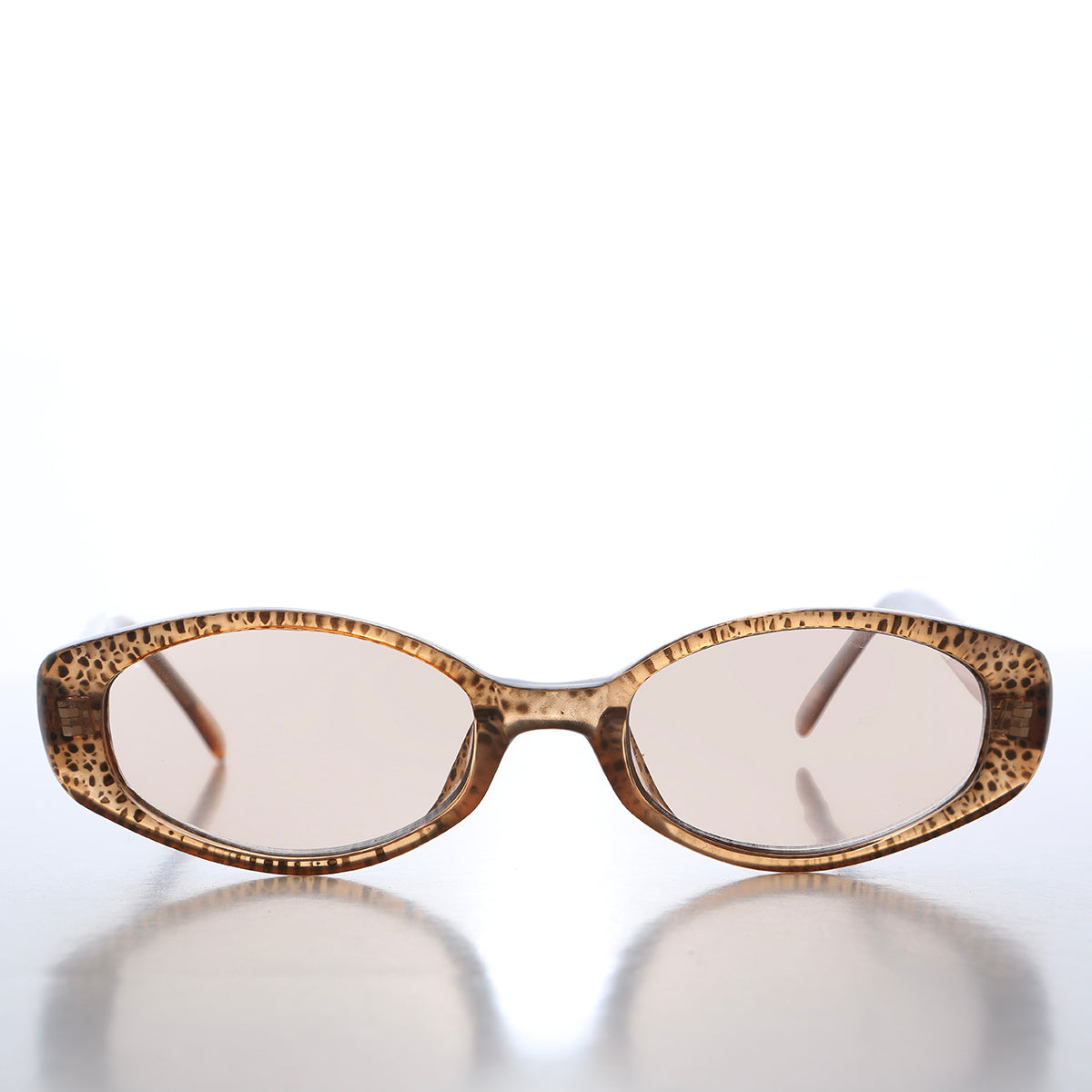 90s Oval Sunglasses with Light Tinted Lenses