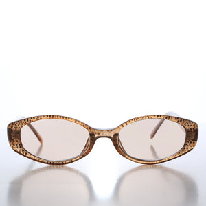 90s Oval Sunglasses with Light Tinted Lenses