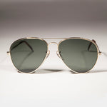 Load image into Gallery viewer, Gold Aviator Sunglass with Glass Lens Metal Frame
