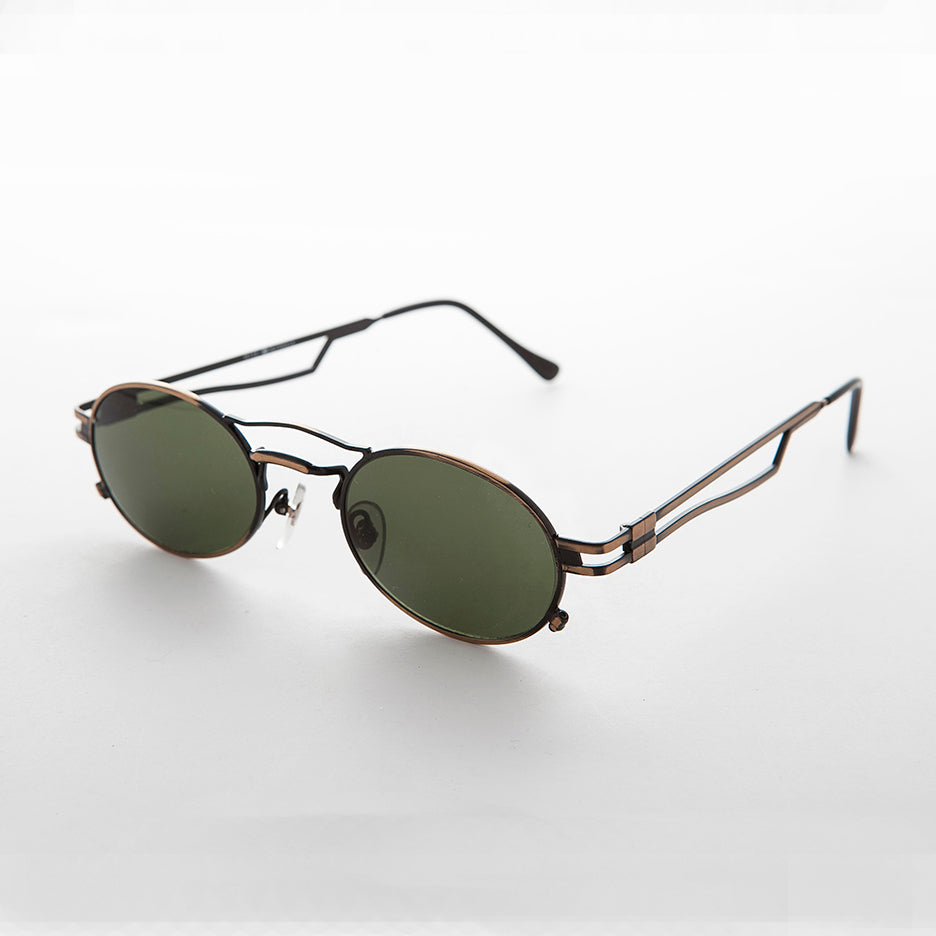 Sporty Oval Steampunk Optical Quality Vintage Sunglass
