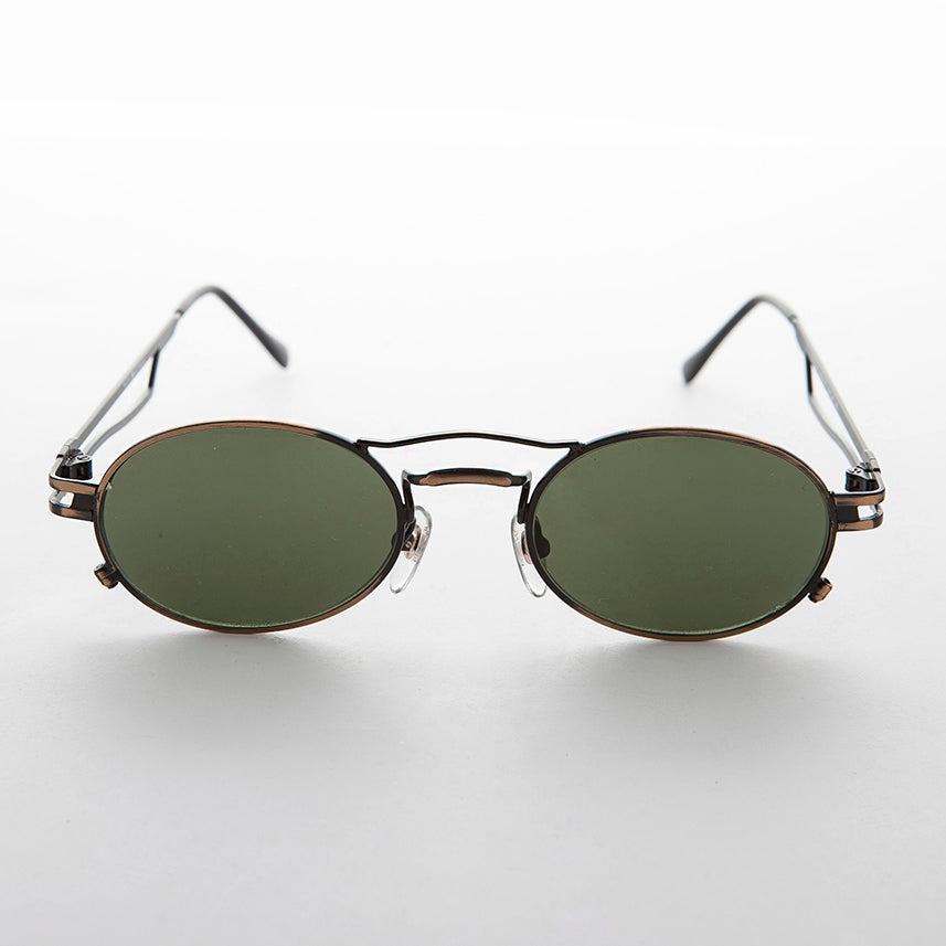 Sporty Oval Steampunk Optical Quality Vintage Sunglass
