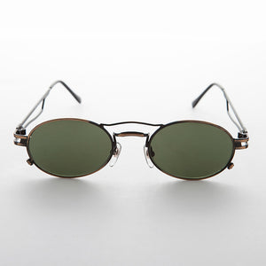 Sporty Oval Steampunk Optical Quality Vintage Sunglass