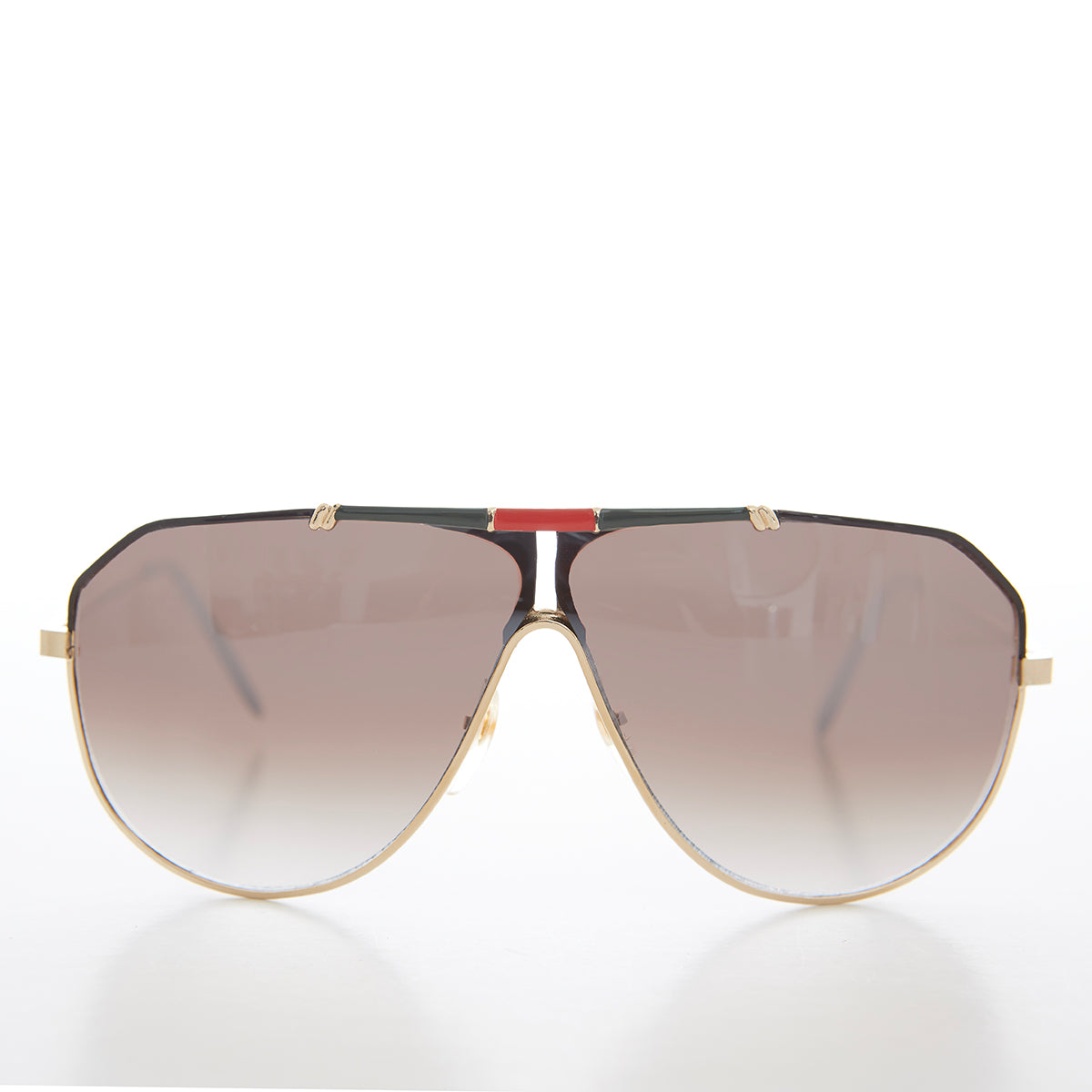 Gold 80s Unisex Vintage Pilot Sunglasses - Irvine