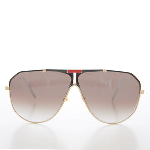 Gold 80s Unisex Vintage Pilot Sunglasses - Irvine