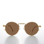 Load image into Gallery viewer, Round Gold Metal Goth Steampunk Sunglass
