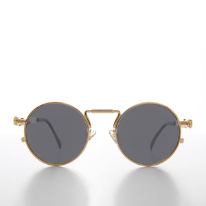 gold round steampunk sunglasses
