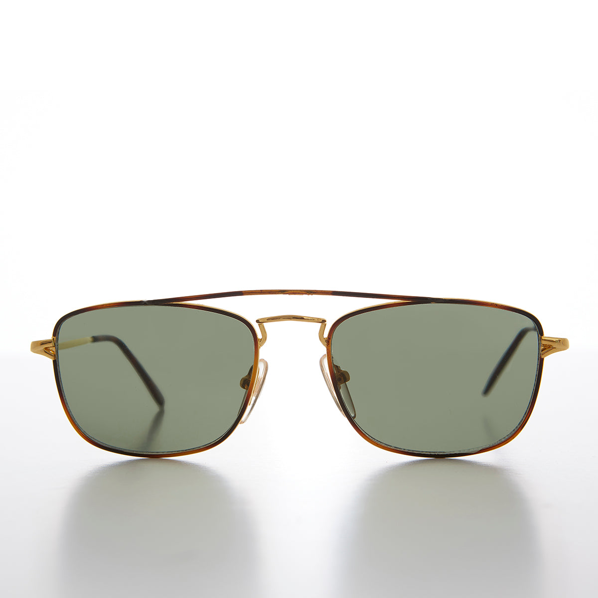 Gold Square Vintage Aviator Sunglass