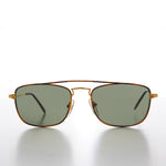 Load image into Gallery viewer, Gold Square Vintage Aviator Sunglass
