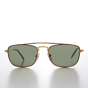Gold Square Vintage Aviator Sunglass
