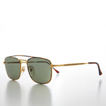Load image into Gallery viewer, Gold Square Vintage Aviator Sunglass
