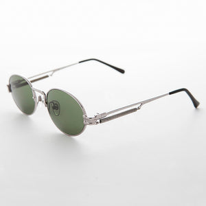 Spring Temple Oval Steampunk Vintage Sunglass 