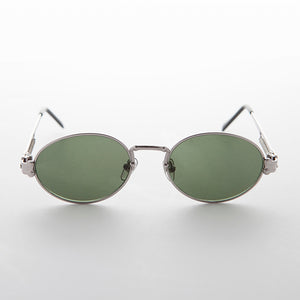 Spring Temple Oval Steampunk Vintage Sunglass 