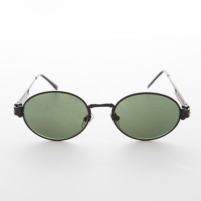Spring Temple Oval Steampunk Vintage Sunglass 