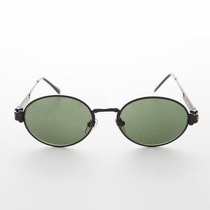 Spring Temple Oval Steampunk Vintage Sunglass 