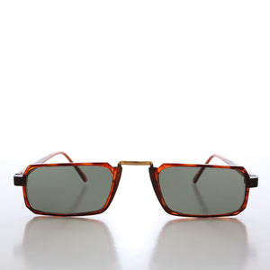 Simple Rectangular Slim Vintage Sunglasses 