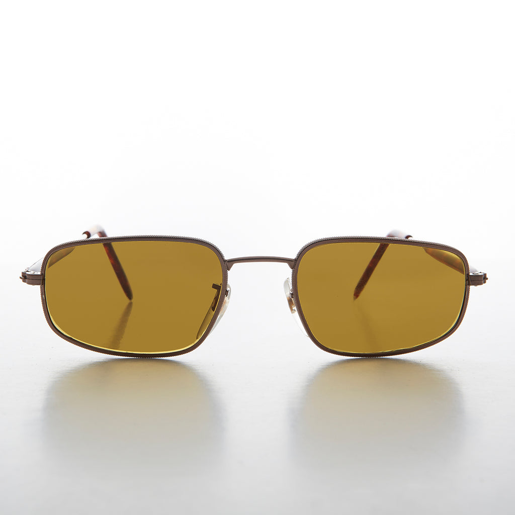 Rectangular Glass Lens Vintage Sunglass