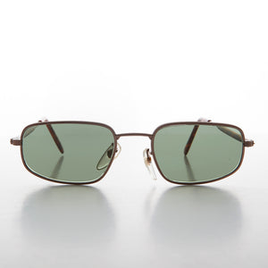 Rectangular Glass Lens Vintage Sunglass