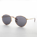 Load image into Gallery viewer, Gold Round Preppy Classic Metal Vintage Sunglass 
